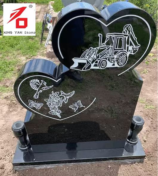 Svart granit snidad kärna