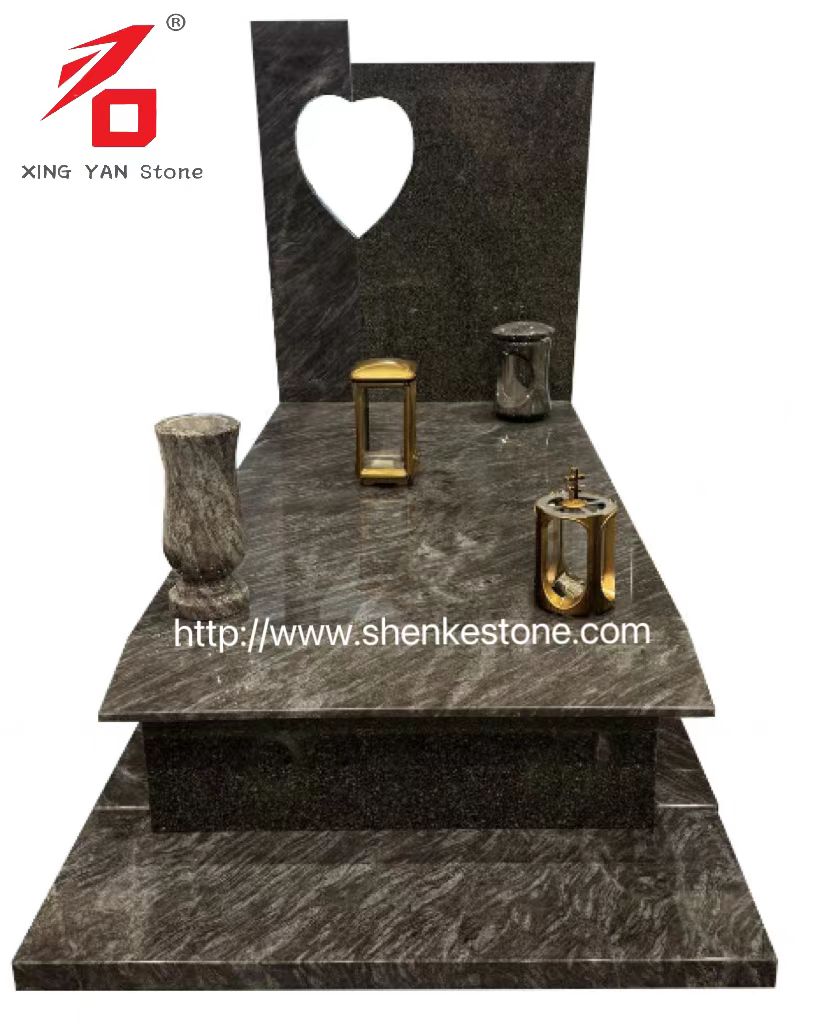 Blue Orion Granite Funeral Monument (med Vase)