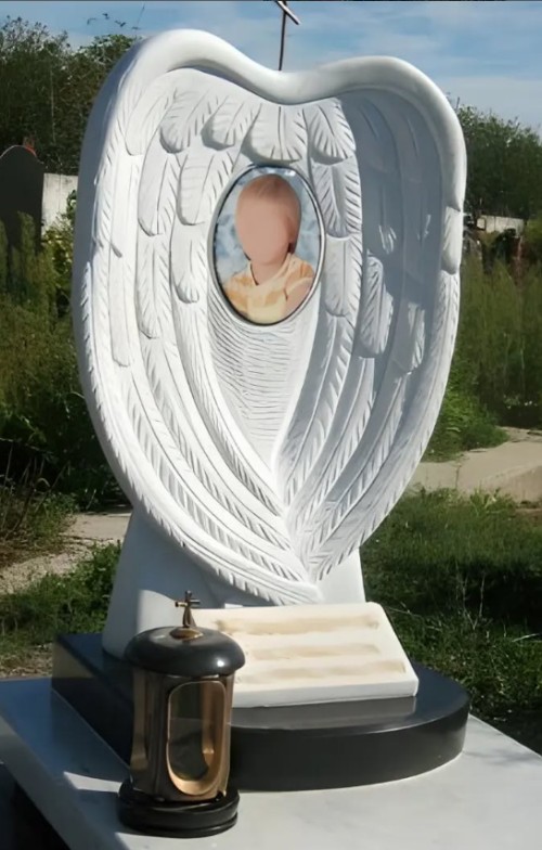 China Xingyan Stone Carving Angel Wings Children's Tombstone