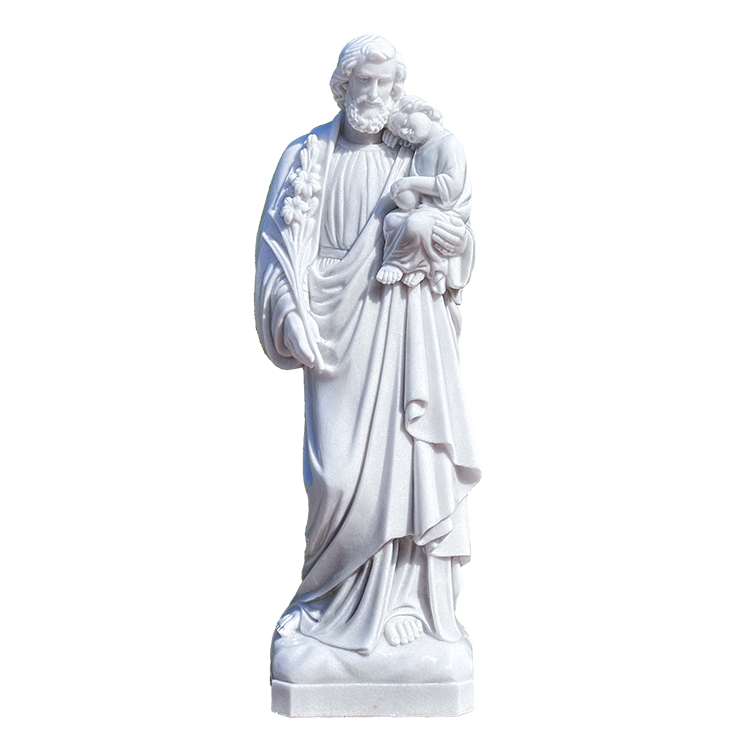 Marmor Saint Joseph Med Baby Staty